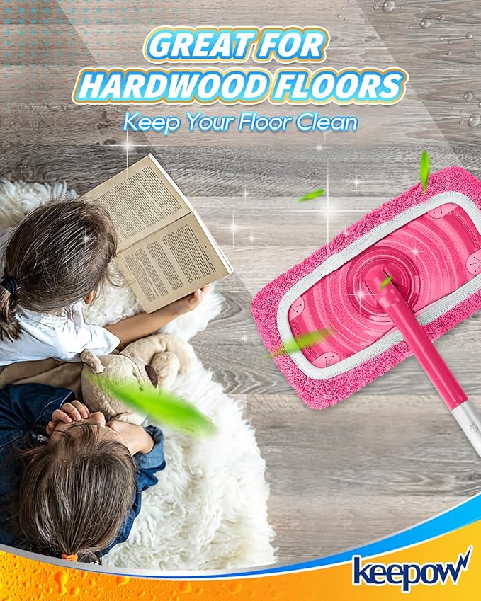 Keepow 8 Pack Reusable Mop Pads Compatible