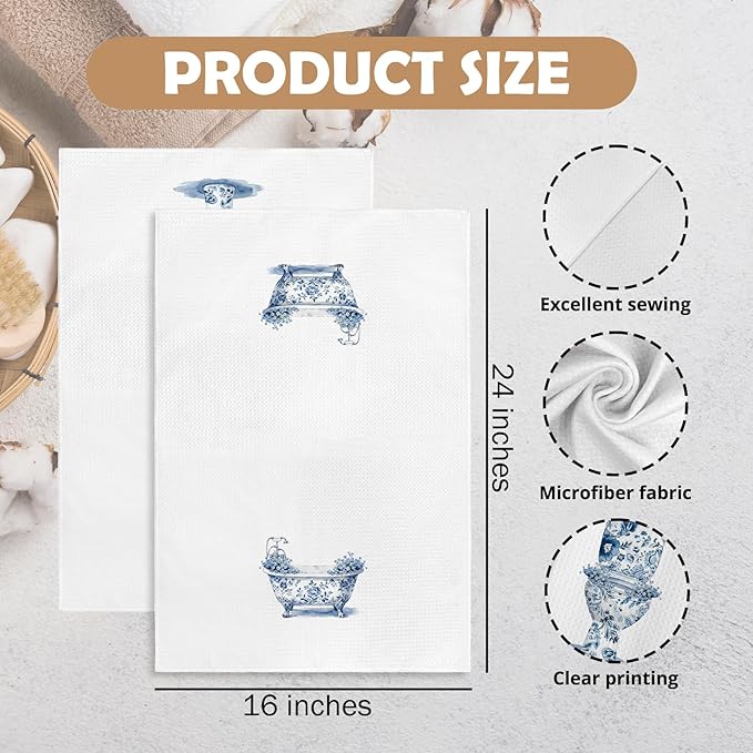 Chinoiserie Wildflower Hand Towels