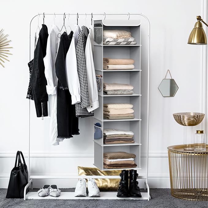 Simple Houseware 6 Shelf Hanging Closet Organizer