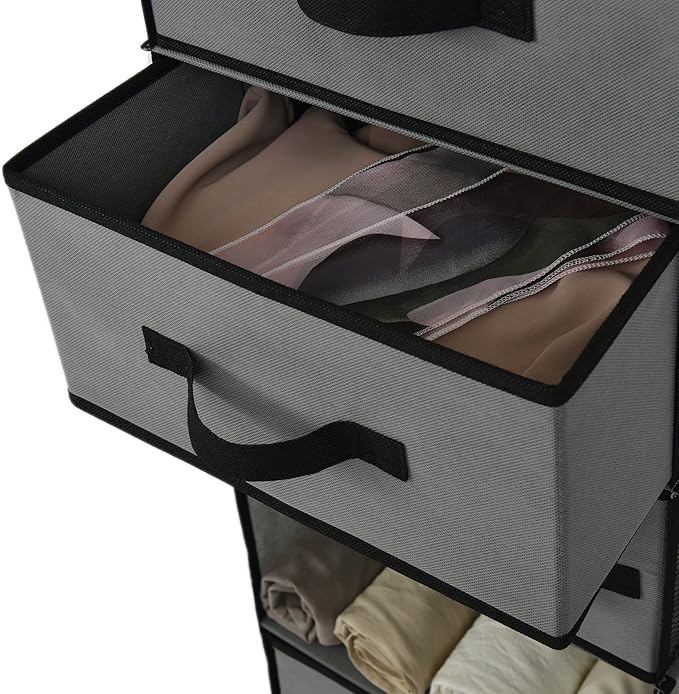 GRANNY SAYS 6-Shelf Hanging Closet Organizer, Separable to 2 Pack 3-Shelf