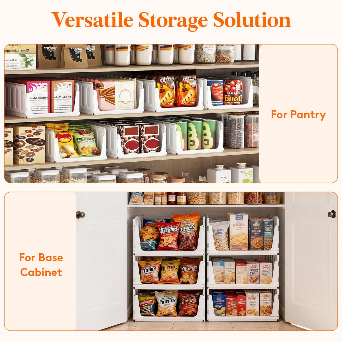 Lifewit 6 Pack Stackable Closet Organizers and Storage Basket for Clothes, Plastic Sweater Storage Bins for Wardrobe, Multifunctional Mounted Closet Systems for RV, Bathroom, Dorm, 32 cm/12.6 inch(L)