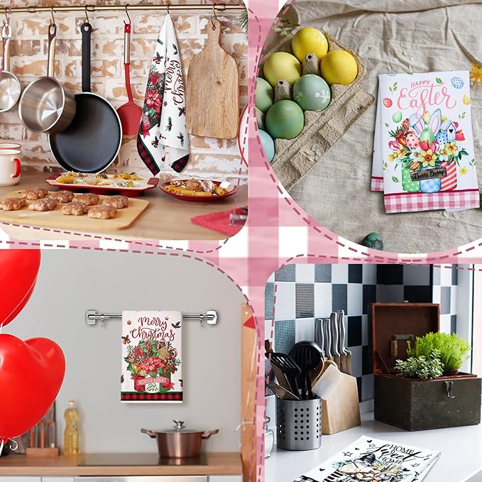 12 Pcs Seasonal Kitchen Towels Set
