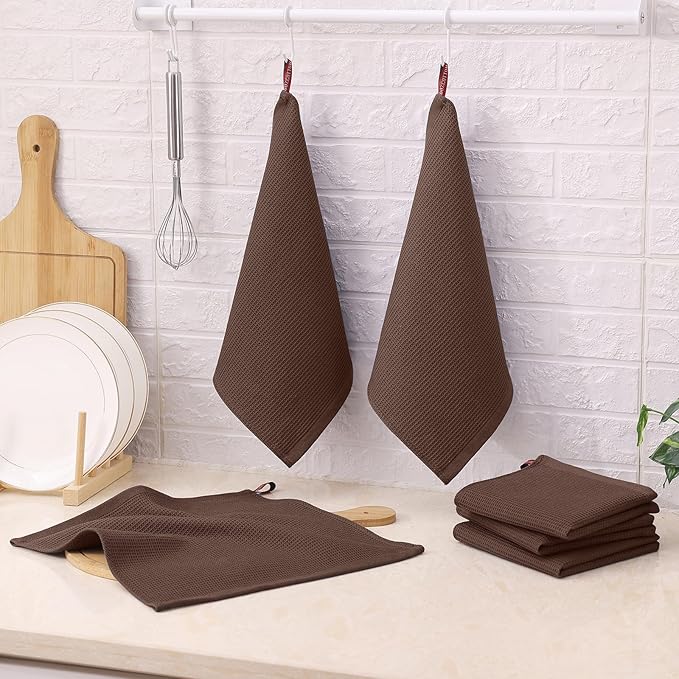 Homaxy 100% Cotton Waffle Weave Dish Cloths