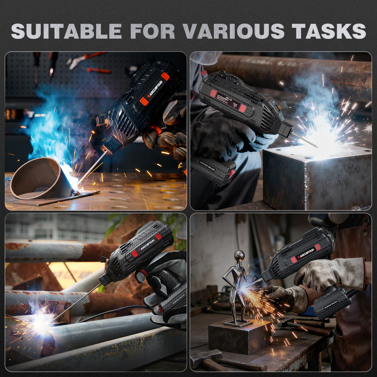 ARCCAPTAIN 120A Handheld Welder with E6013 Welding Rod 3/32" 5LB