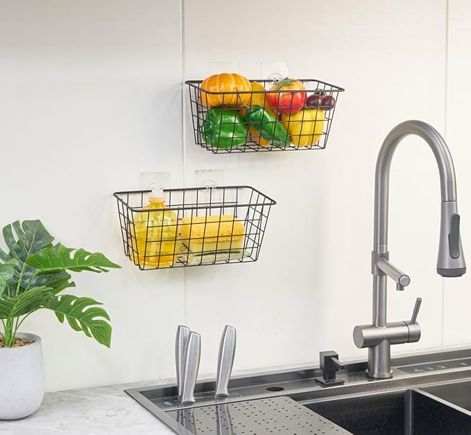 2 Pack Hanging Storage Basket, Bathroom Basket, Household Goods,
