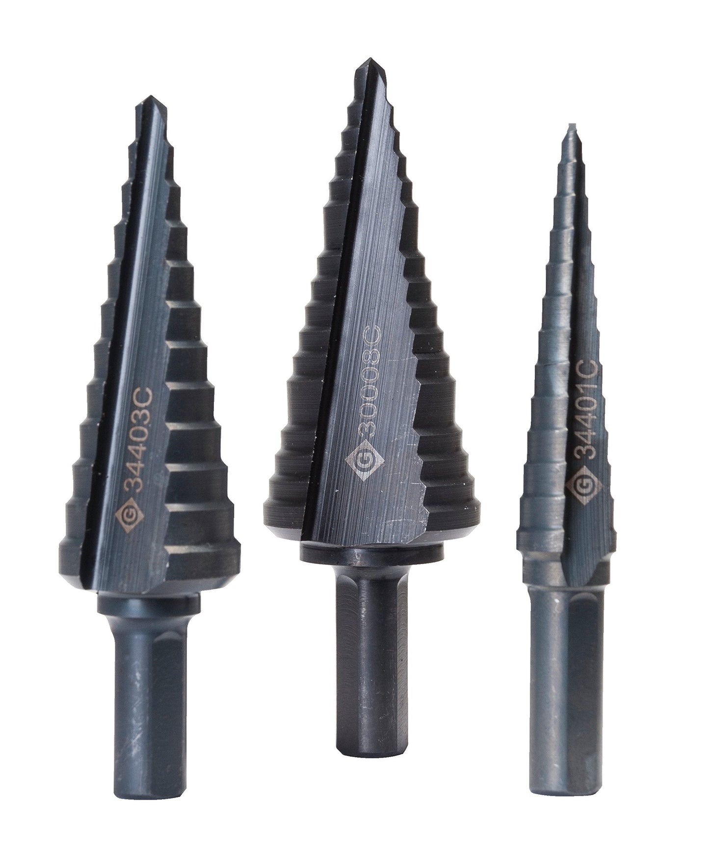 Greenlee 35884C STEP BIT KIT #1,3 & 8 (35884C), 1/8-Inch, 1/2-Inch, and 7/8-Inch