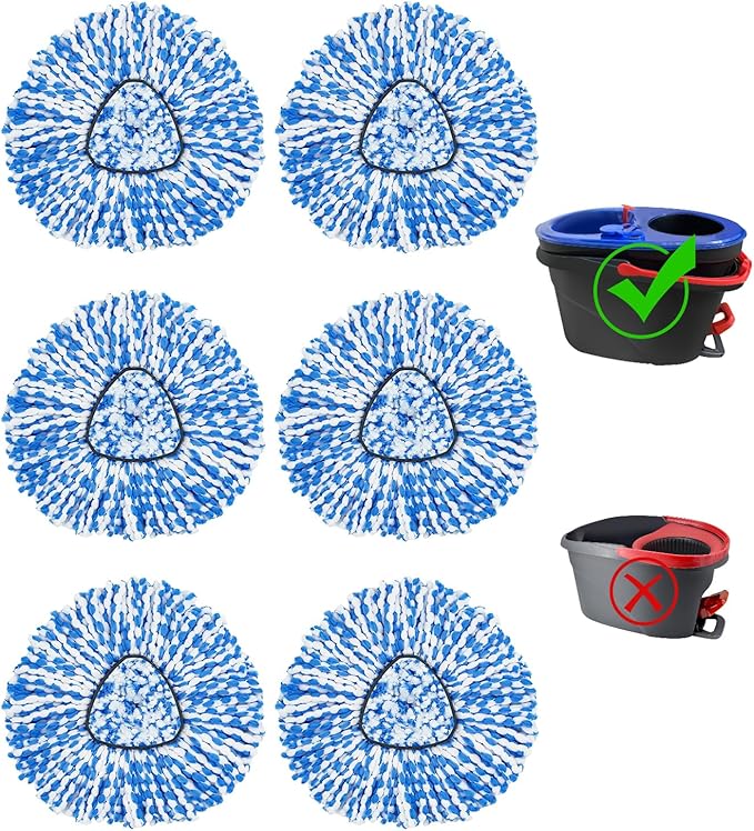 6 Pack Spin Mop Replace Head