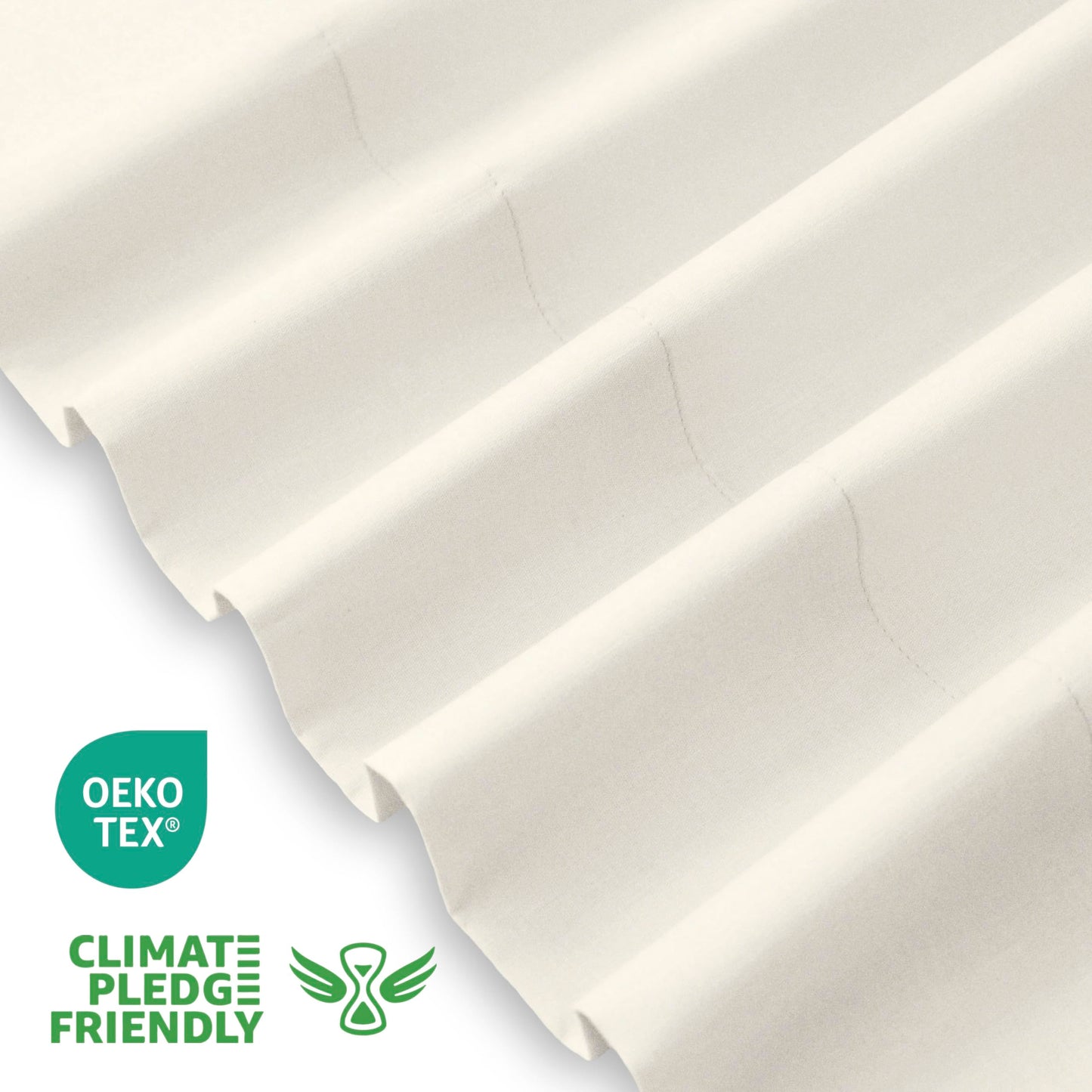 Color Remedy King 4-Piece Bed Sheet Set – Soft, Lightweight, Wrinkle-Resistant Fabric – Durable, Breathable, Easy Care Sheets with Deep Pockets – Ivory