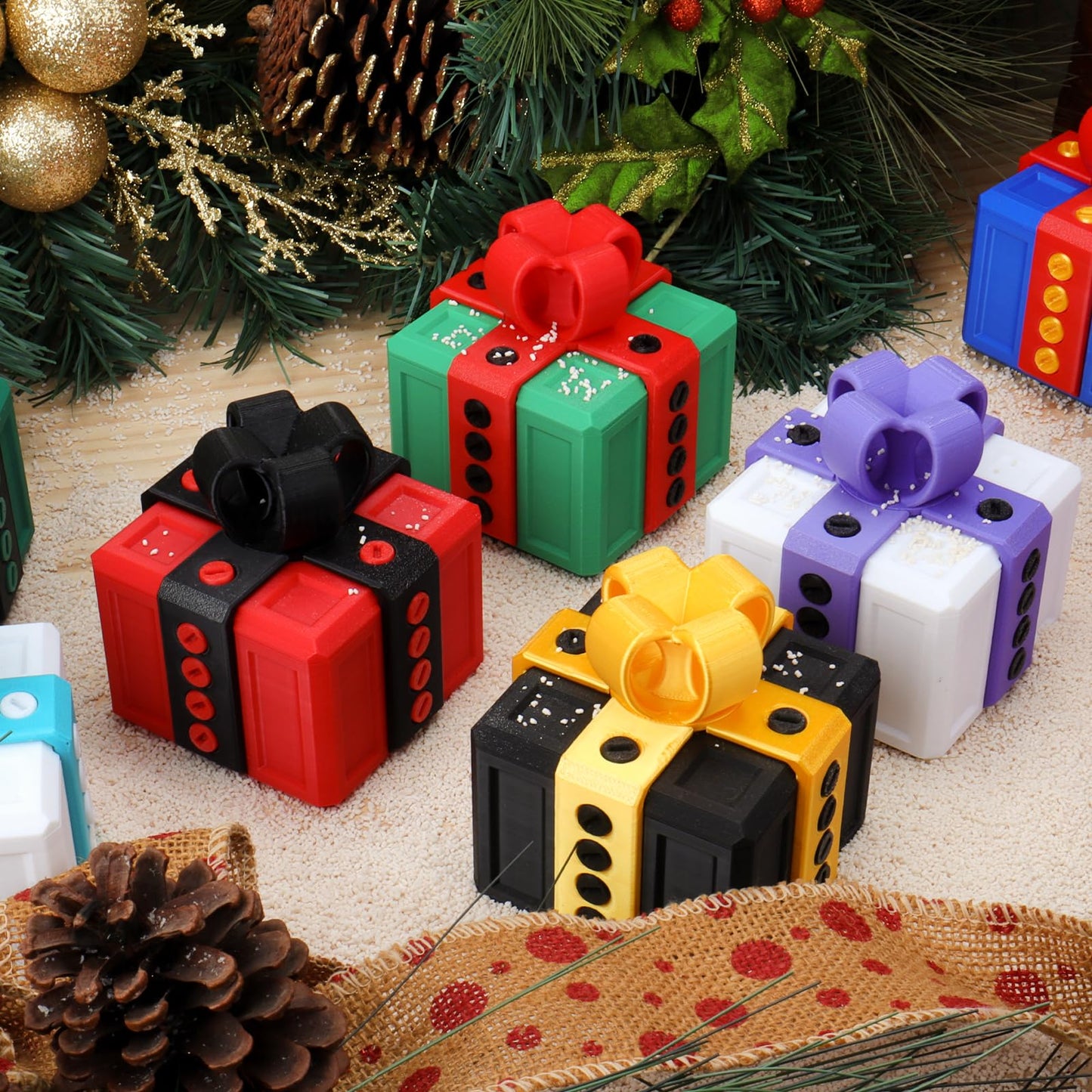 critigulf annoying kids Christmas gifts funny gift box for money and card holder.large gag prank case with screws. (purple and white)