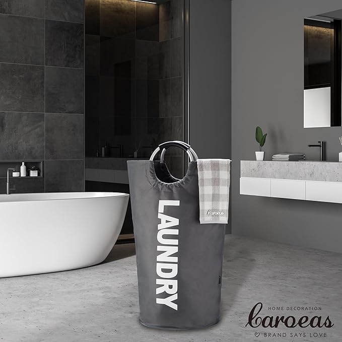 Caroeas 125L Laundry Basket, Large Laundry Hamper, Laundry Bag