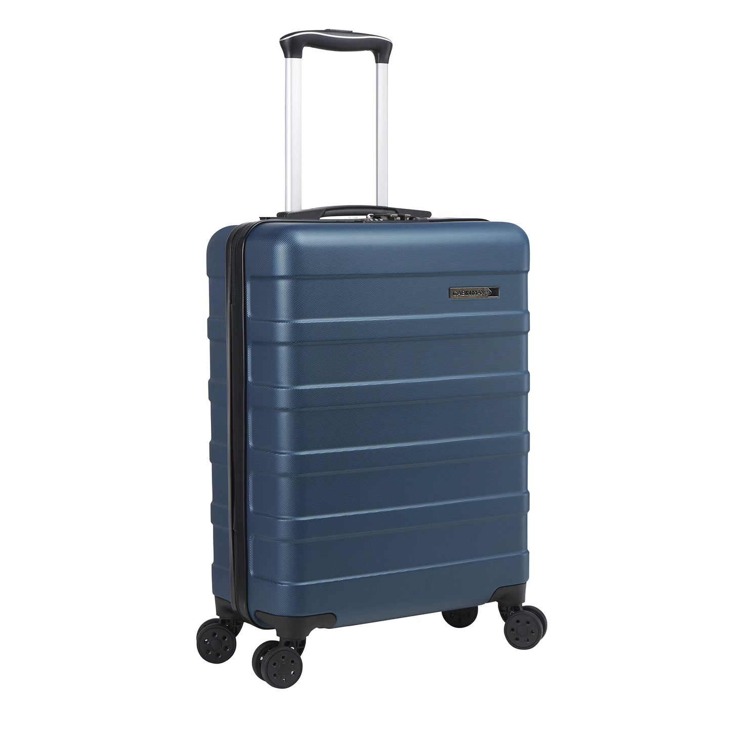 Cabin Max Anode 55x40x20 Cabin Suitcase, Built in Lock, Lightweight Carry On, 8 Wheels, Wet Pocket, Suitable for Ryanair, Easyjet, Paid Hand Luggage Carry-Ons (55 x 40 x 20 cm 40l)