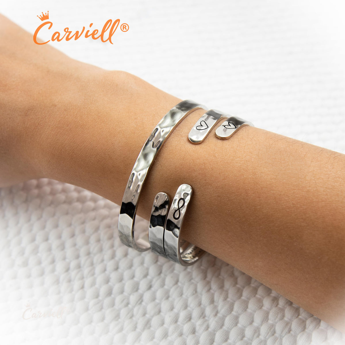 Carviell Inspirational Bracelet for Women – Personalized Cuff Jewelry, Encouragement Gifts for Teens, Mom, Sister, Daughter, Cousin – Motivational Bangle, Affirmation Jewelry, Uplifting Present