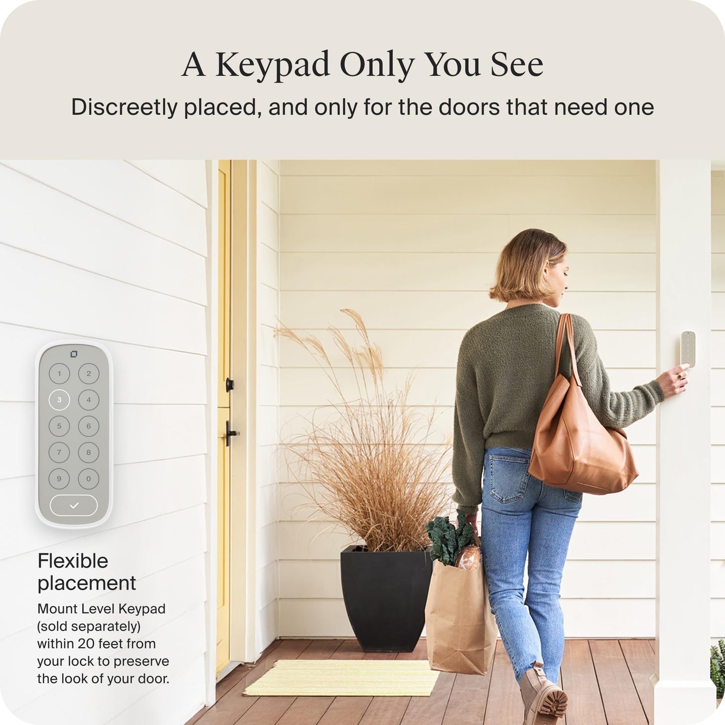 Level Bolt Smart Deadbolt - Make Your Lock Smart Without Changing Keys or Hardware - Matter-Over-Thread Plus Apple Home Key - Keyless & Remote Access via Apple, Alexa, Google Home, SmartThings