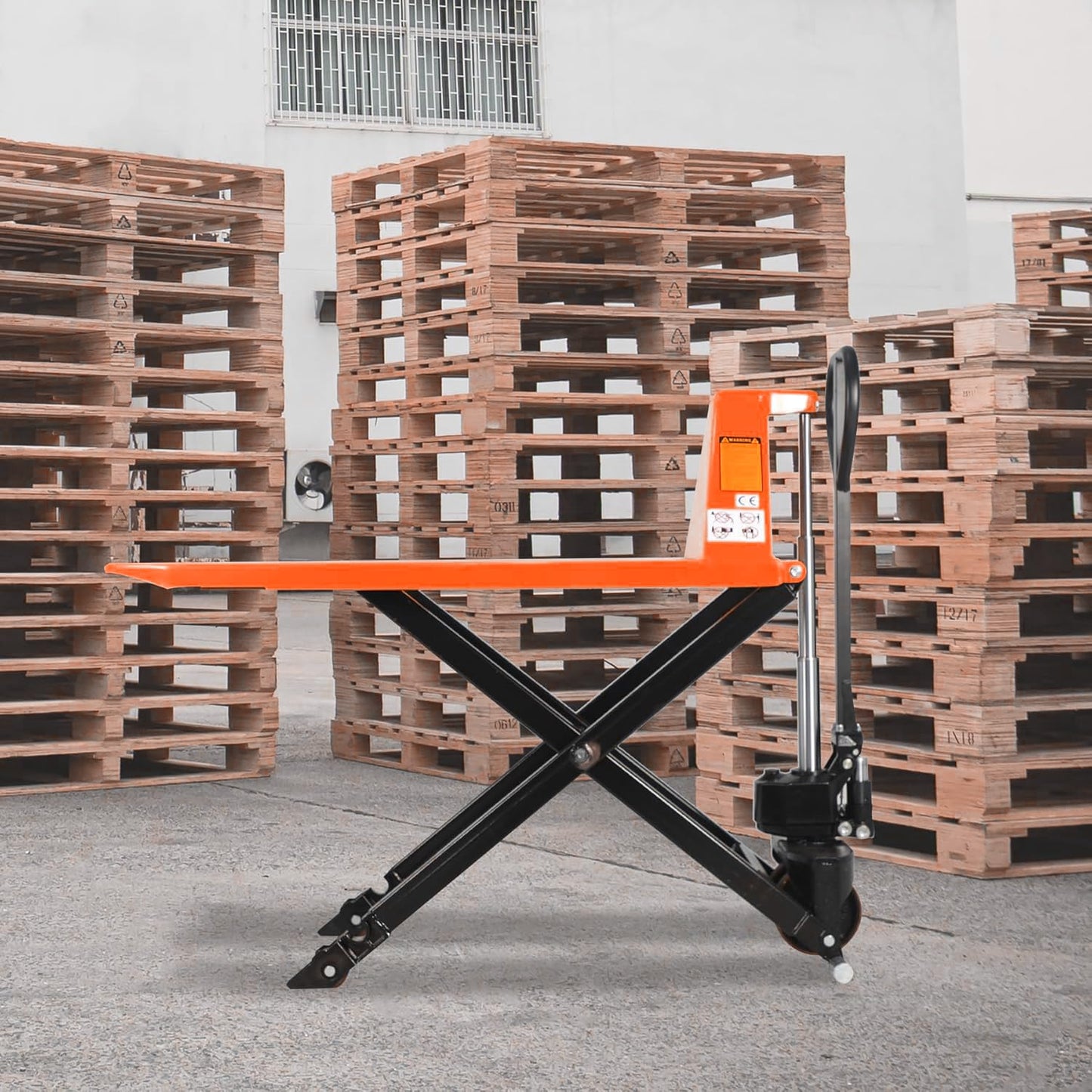 APOLLOLIFT Scissor Pallet Trucks, Manual Pallet Jack, 2200lbs Capacity Pallet Lift, 45" Lx21 W Fork, 31.5" Raised Height, Suitable for Open Bottom Pallets