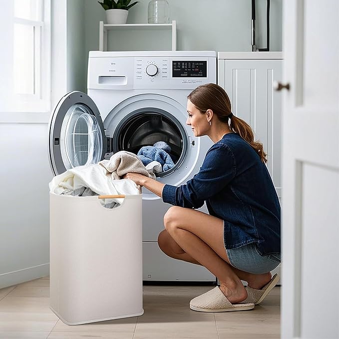 STORAGE MANIAC 2-Pack Large Laundry Hamper, 80L Collapsible Laundry Basket