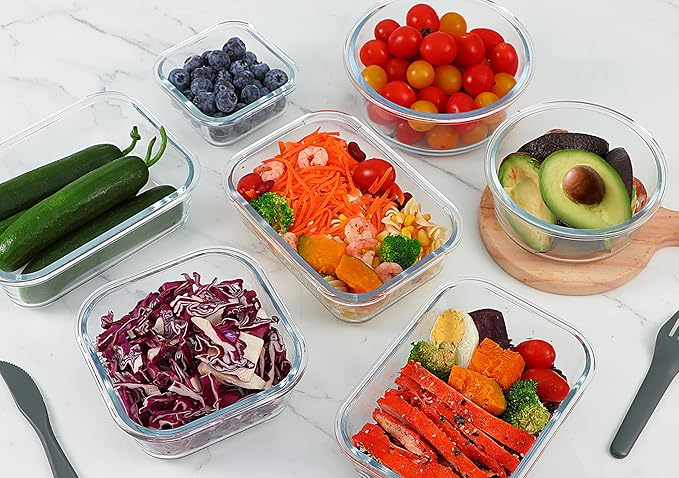 24-Piece Glass Food Storage Containers