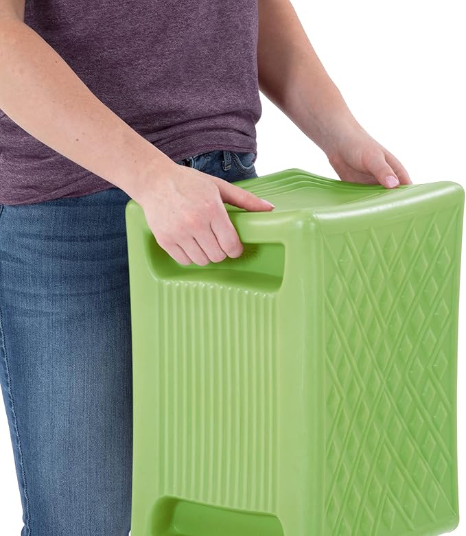 Simplay3 Handy Home 3-Level Heavy Duty Work/Garden Seat - 12" x 15" x 9" - Green, Made in USA