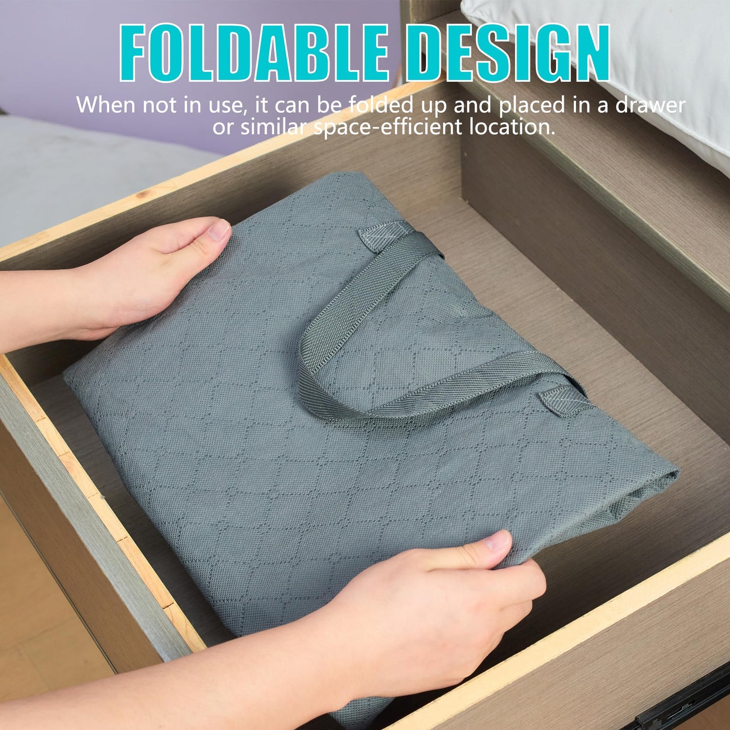 105L Extra Large Storage Bags for Blankets, King Comforters, Bedding, Clothes, Pillows, Sheets - Closet Organizers and Storage with 4 Handles & Clear Window, Foldable & Breathable (Grey, 6pack)