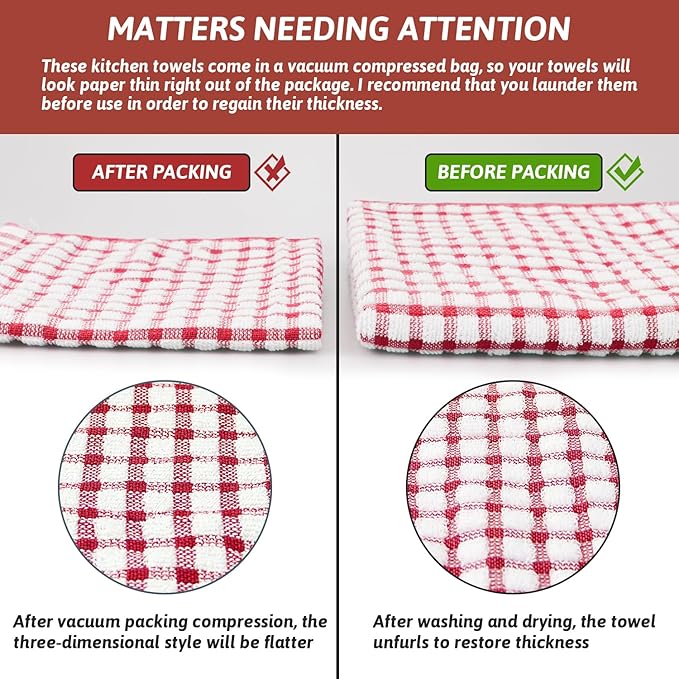 Nialnant 8 Pack Kitchen Towels, Dish Towels