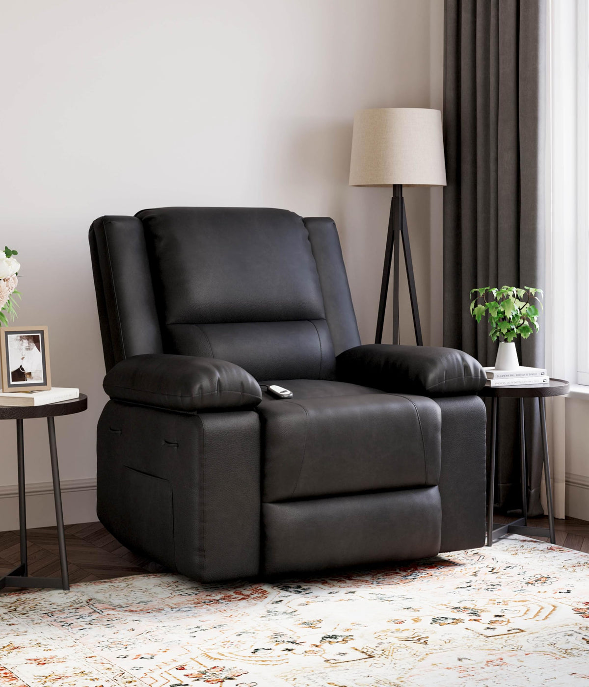 Garvee Power Lift Recliner Chair - Heat and Massage, PU Leather Electric Lift Recliner for Elderly & Mobility Impaired,Reclining Sofa with Side Pocket for Living Room