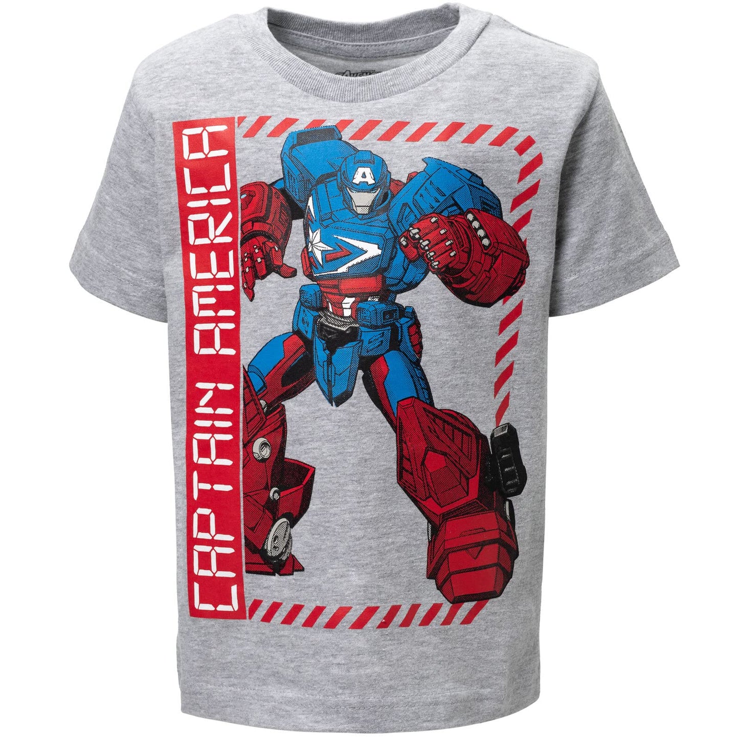 Marvel Avengers Mech Strike Spider-Man Hulk Iron Man Little Boys 4 Pack Graphic T-Shirts Blue/Green/Grey/Red 6