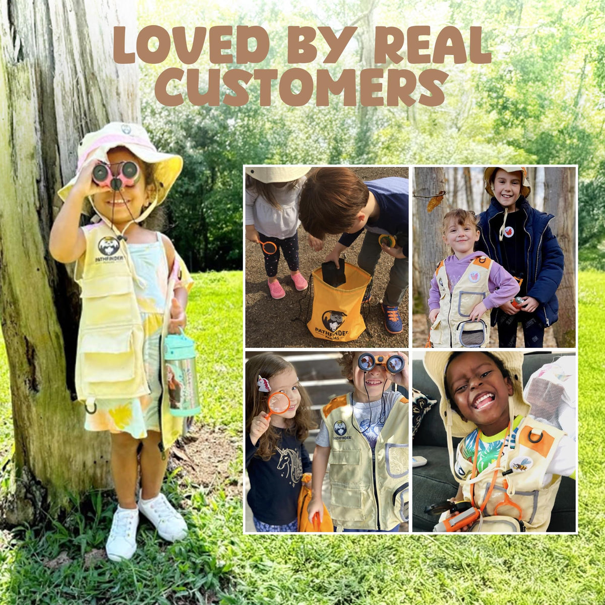 Kids Explorer Kit with Safari Vest, Hat & More - Kids Bug Catching Kit with Adventure Guide & Scavenger Hunt - Cute Dress-Up Zookeeper Costume & Safari Costume for 3-7 Year Old Boys Girls