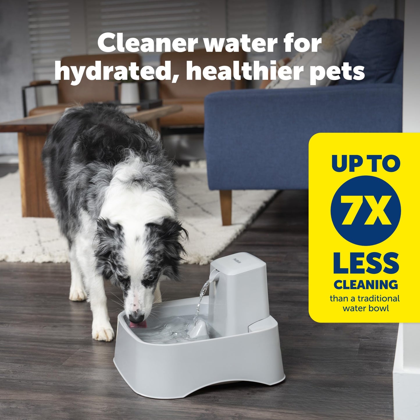 PetSafe Drinkwell 2 Gallon Pet Fountain, Grey