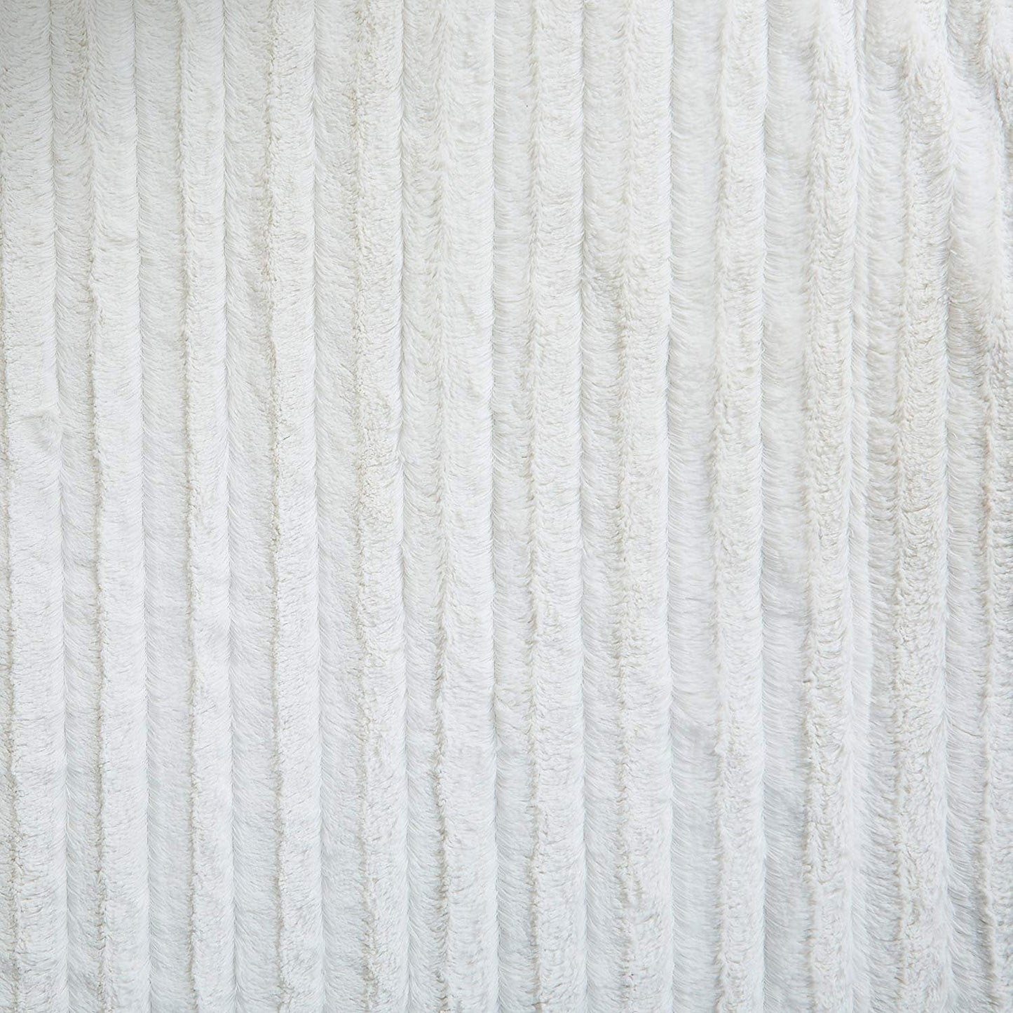 Tache White Creamy Ivory Polar Blanket Super Soft Warm Faux Fur with Ivory Sherpa Back Bed Throw - 63x87