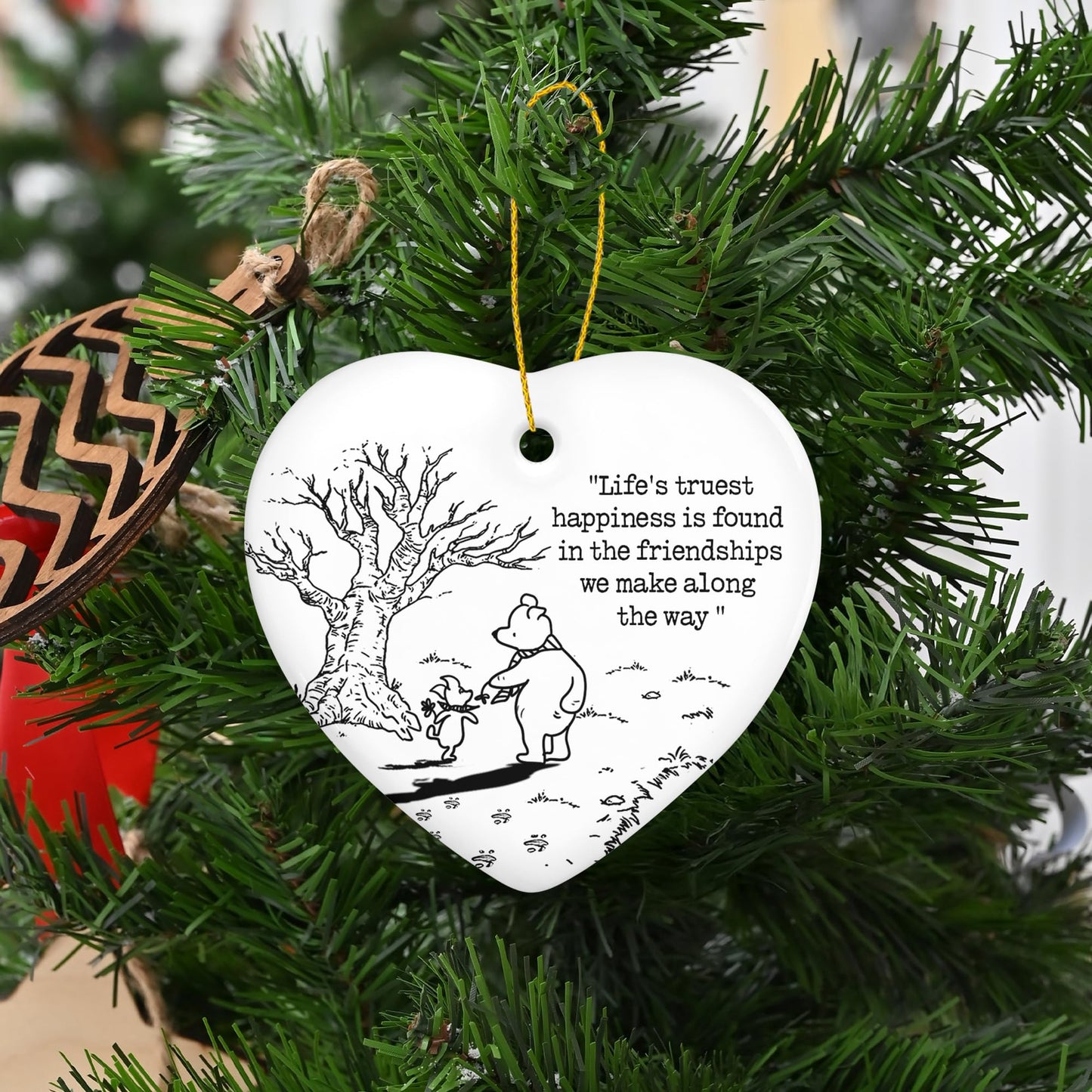 WRAPIX Christmas Friends Gifts for Women - Ceramic Christmas Ornaments 2025 for Tree Decorations - Birthday Gifts for Women Friendship Bestie BFF for Friend, Stocking Stuffers Gift