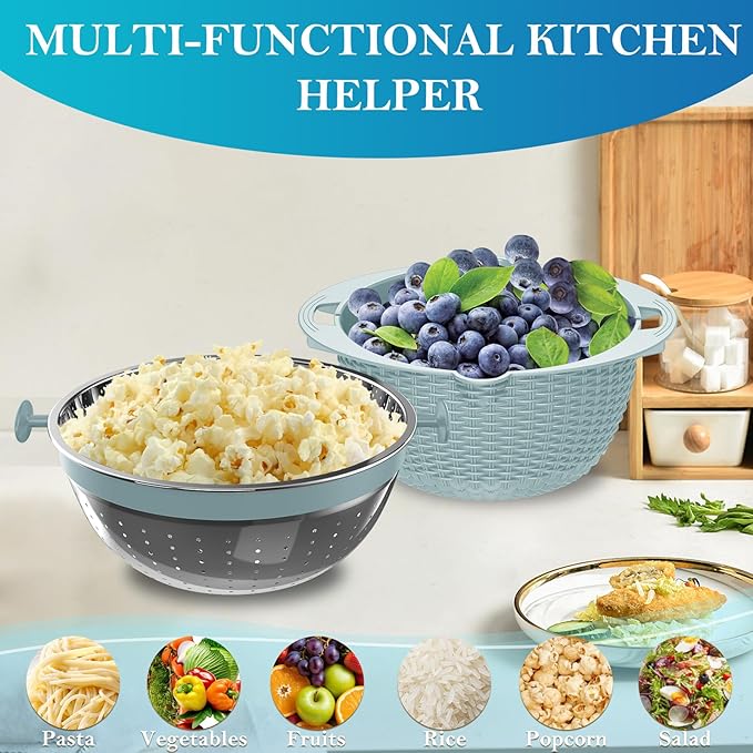 4 in 1 Colander with Mixing Bowl Set, Colander