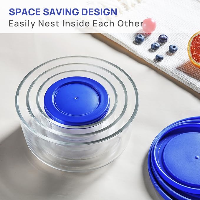 Vtopmart 4 Pack Glass Bowls