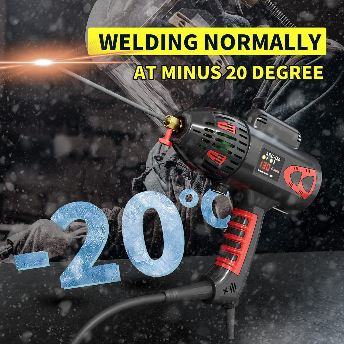 GZ GUOZHI Portable Welding Machine, 110V 130Amp Portable Welders, ARC Welder Gun HandHeld Laser Welding Machine, Digital Display IGBT Inverter with Welding Tool Set and Toolbox