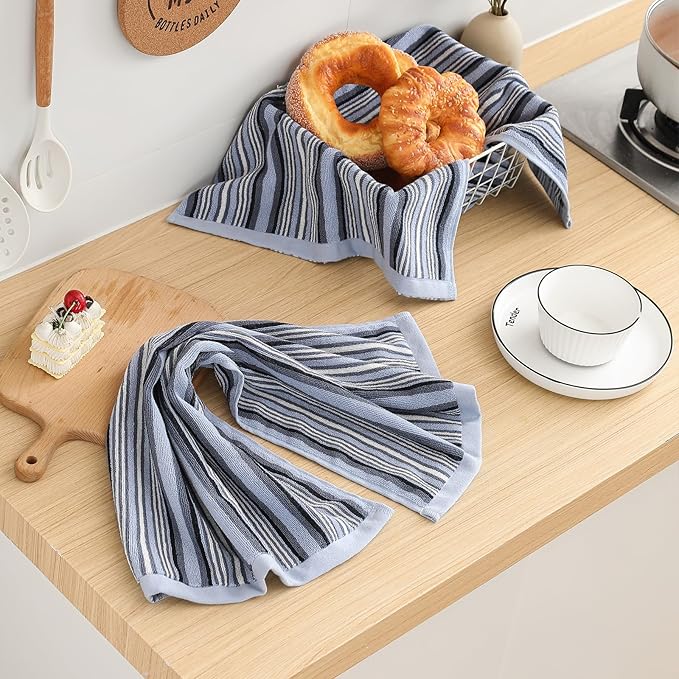 SALAS Kitchen Dish Towels for Drying Dishes, Large Cotton Kitchen Cloths Hand