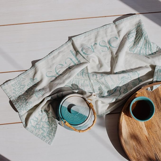 Nautical Kitchen Towels with Ocean-Themed Designs – 100% Turkish Cotton