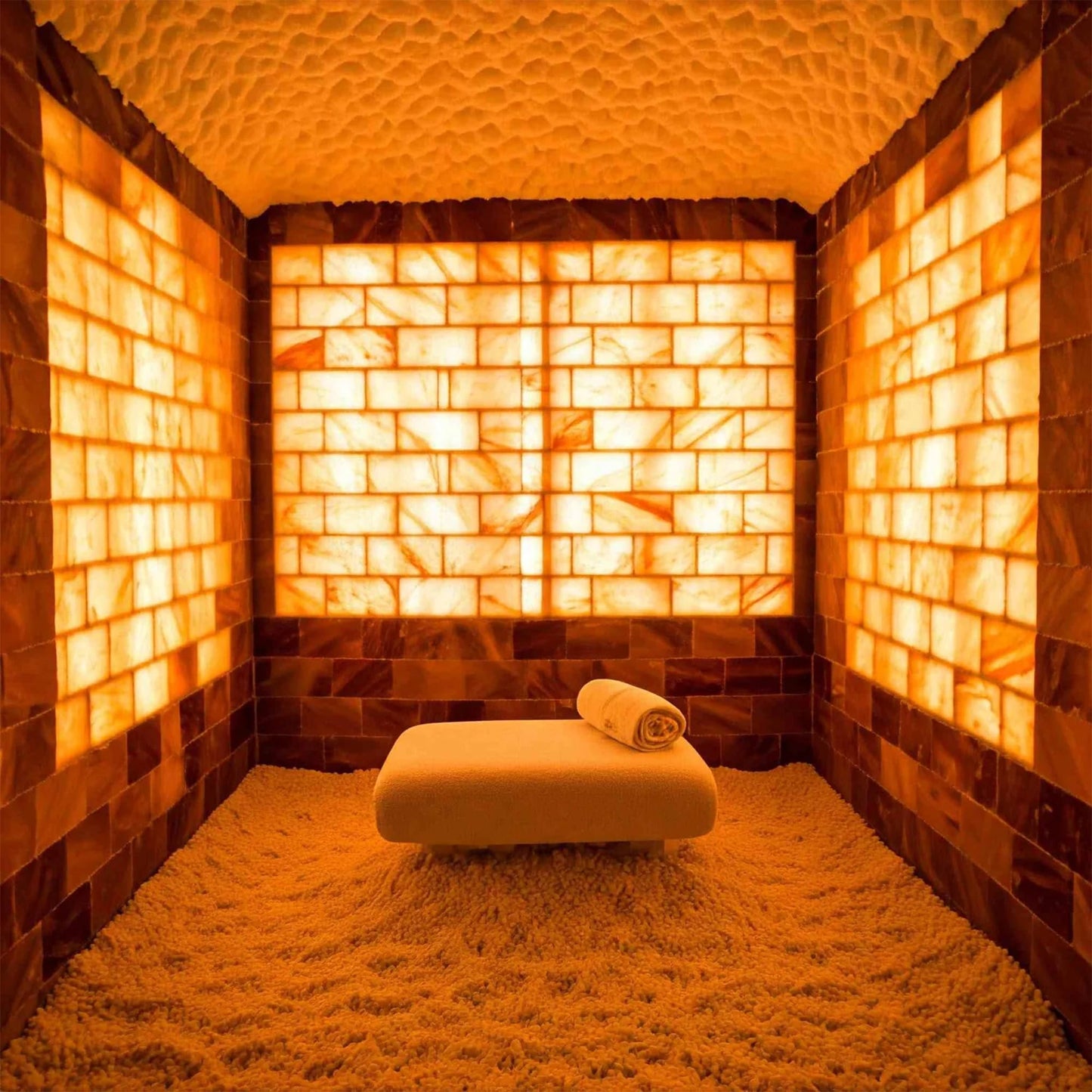 Pink Salt Bricks for Salt Walls & Sauna Walls – Pack of 4 | 8x4x1 Inch Natural Salt Tiles for Spa, Wellness Rooms & Home Decor
