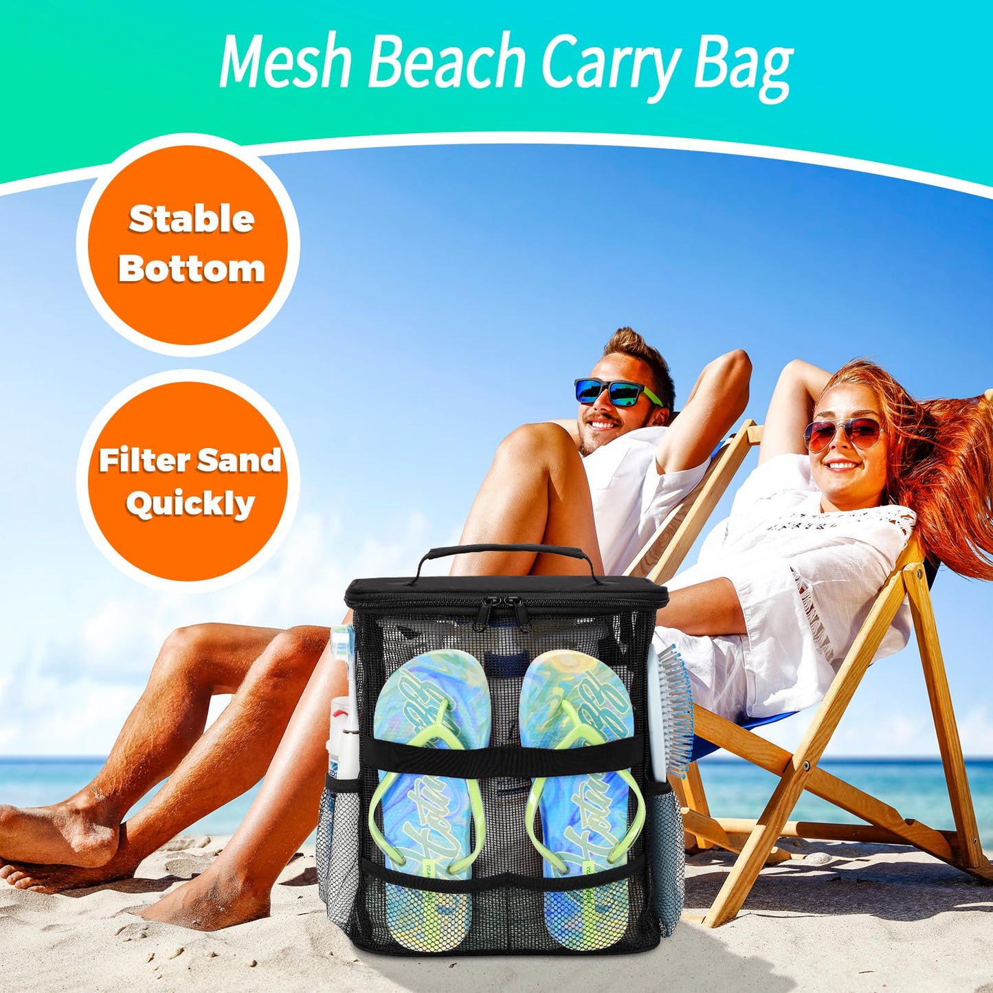 Dorm Room Essentials for Guys Girls Boys, Quick Dry Mesh Shower Caddy Portable, Large Capacity Toiletry Bag with Hanging Hook, Travel Beach Camping Cruise Ship Essentials, Birthday Gifts for Women Man
