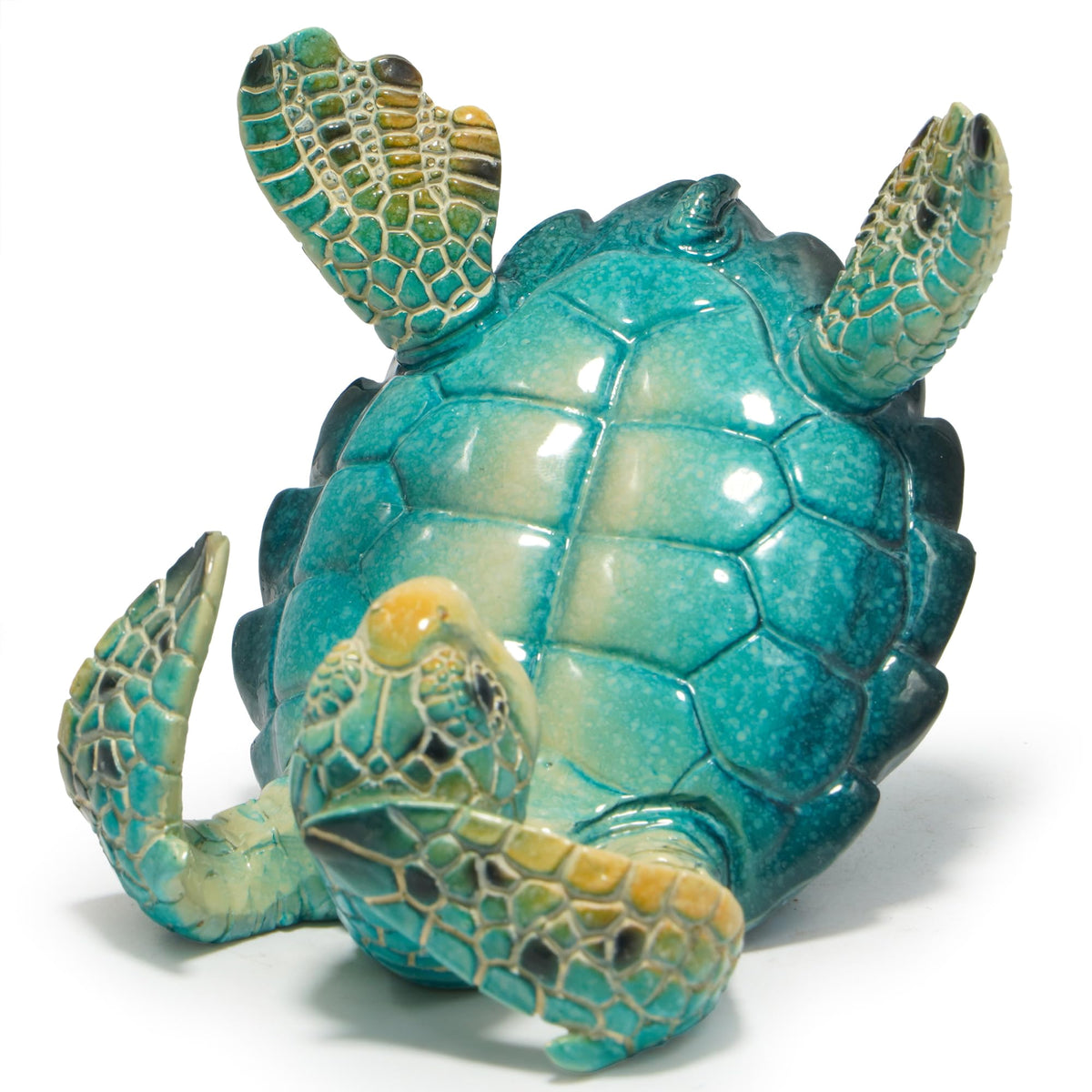 Hodao Sea Turtle Figurines Decoration Turtle Cell Phone Stand Holder for Home Office Desk Summer Ocean Style Phone Holder Decor for Beach Table Statues Gifts for Friends (Blue-Turtle)