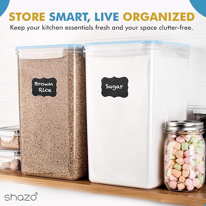 Shazo 2 PC Extra Large Bulk Food Storage Containers
