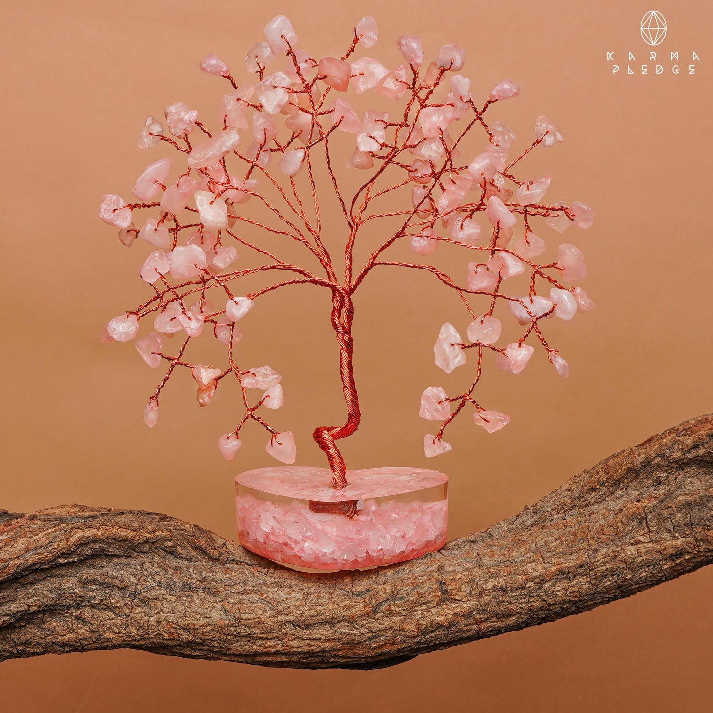 Rose Quartz Crystal Tree of Life Birthday Gifts for Women, Girls Friends, Handmade Chakra Healing Crystals Tree for Home Office Decor, Positivity, Good Luck, Money, Unique Gifts for Her Mom, Sister