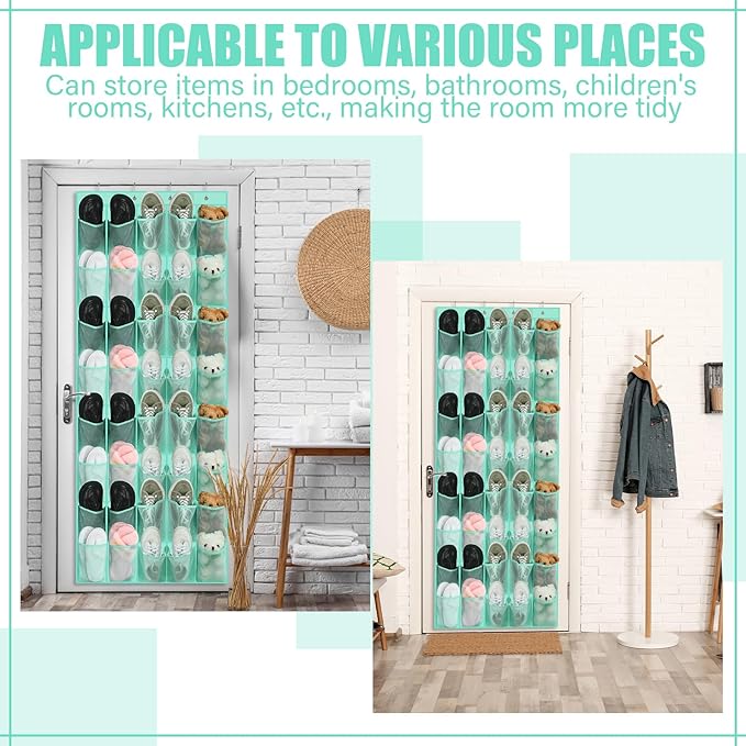 Windyun 40 over the Door Shoe Organizer Large Mesh Pocket Hanging Shoe Rack