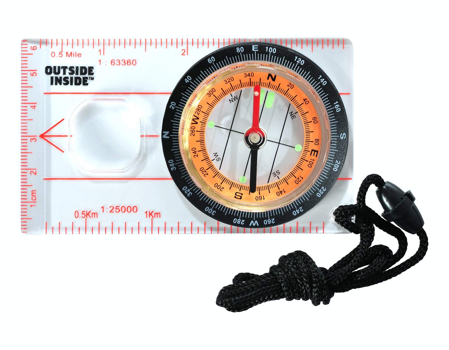 Outside Inside Explorer's Essentials Kit for Outdoor Adventures, Includes Binoculars, Compass, Flashlight and Whistle, Protective Carrying Pouch