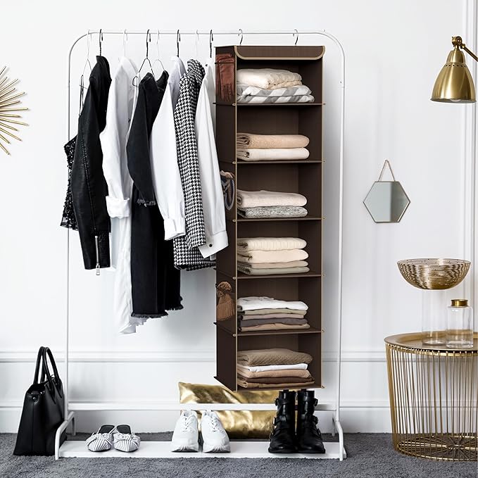 Simple Houseware 6 Shelf Hanging Closet Organizer