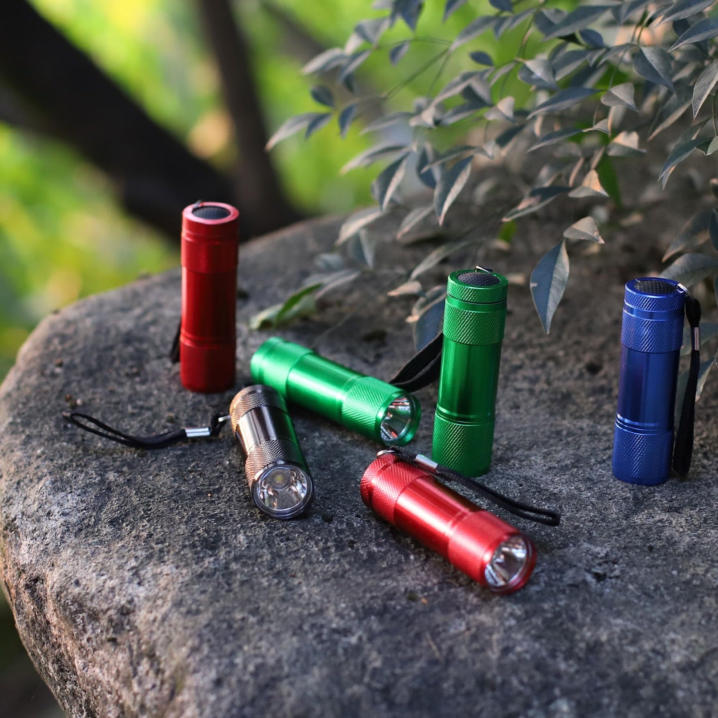 FASTPRO 20-Pack Aluminum 6-LED Flashlights Set with Lanyard and AAA Batteries Included and Pre-Installed