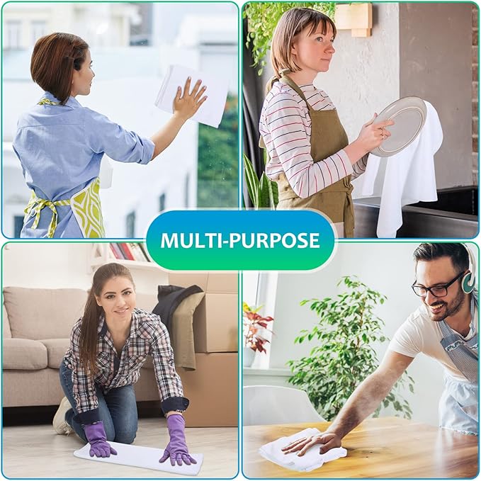 Newwiee 3 Pcs Extra Large Microfiber Cleaning Cloth 30" x 20" Washable Reusable