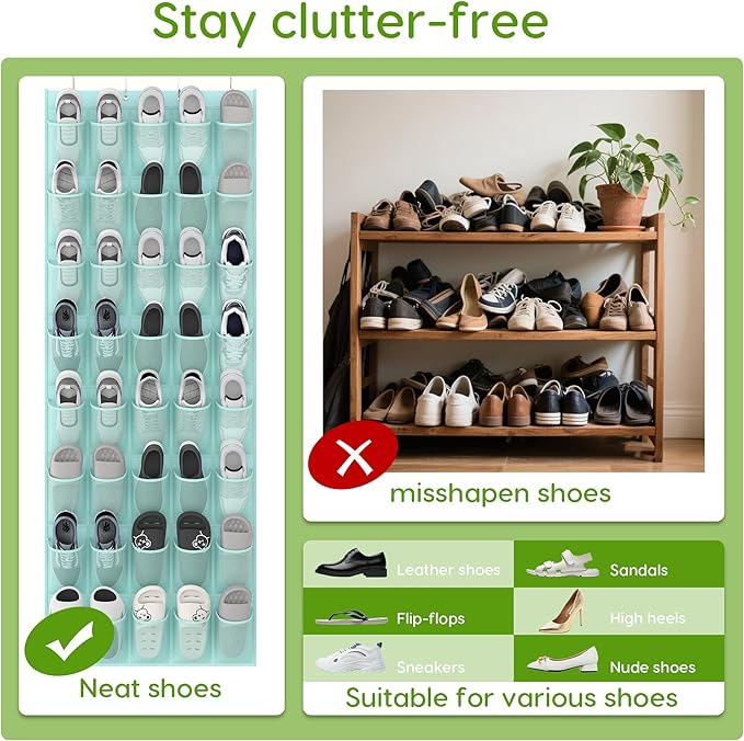 Unjumbly Over the Door Shoe Organizer