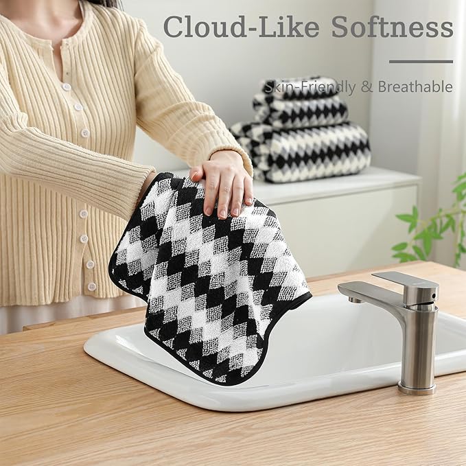4 Piece Bath Towel Black Oversized Bath Sheet 35"x70" Bathroom Towel Extra