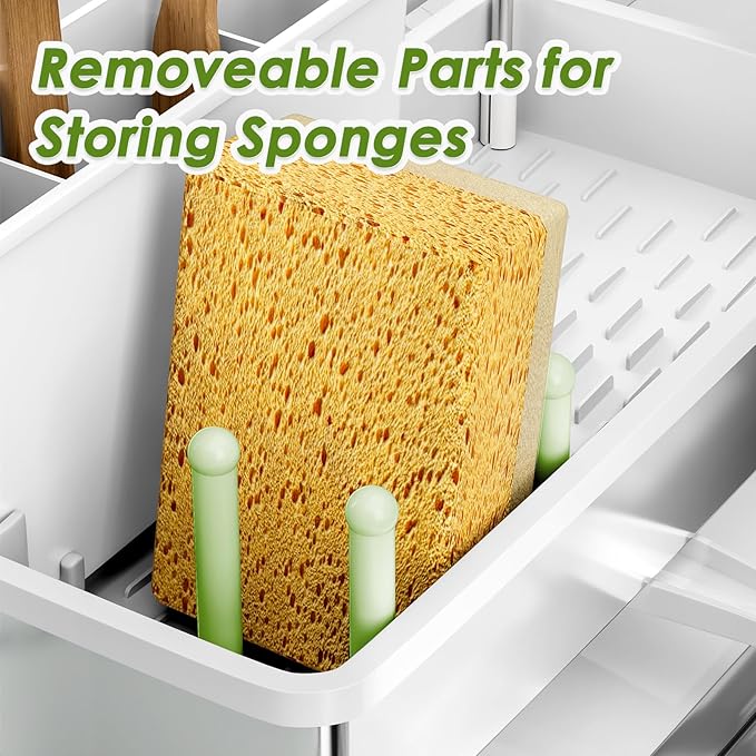 Ewaiira Stainless Steel Sink Caddy, Sponge Holder