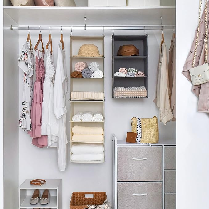 GRANNY SAYS 6-Shelf Hanging Closet Shelves, Separable to 2 Pack 3-Shelf Closet