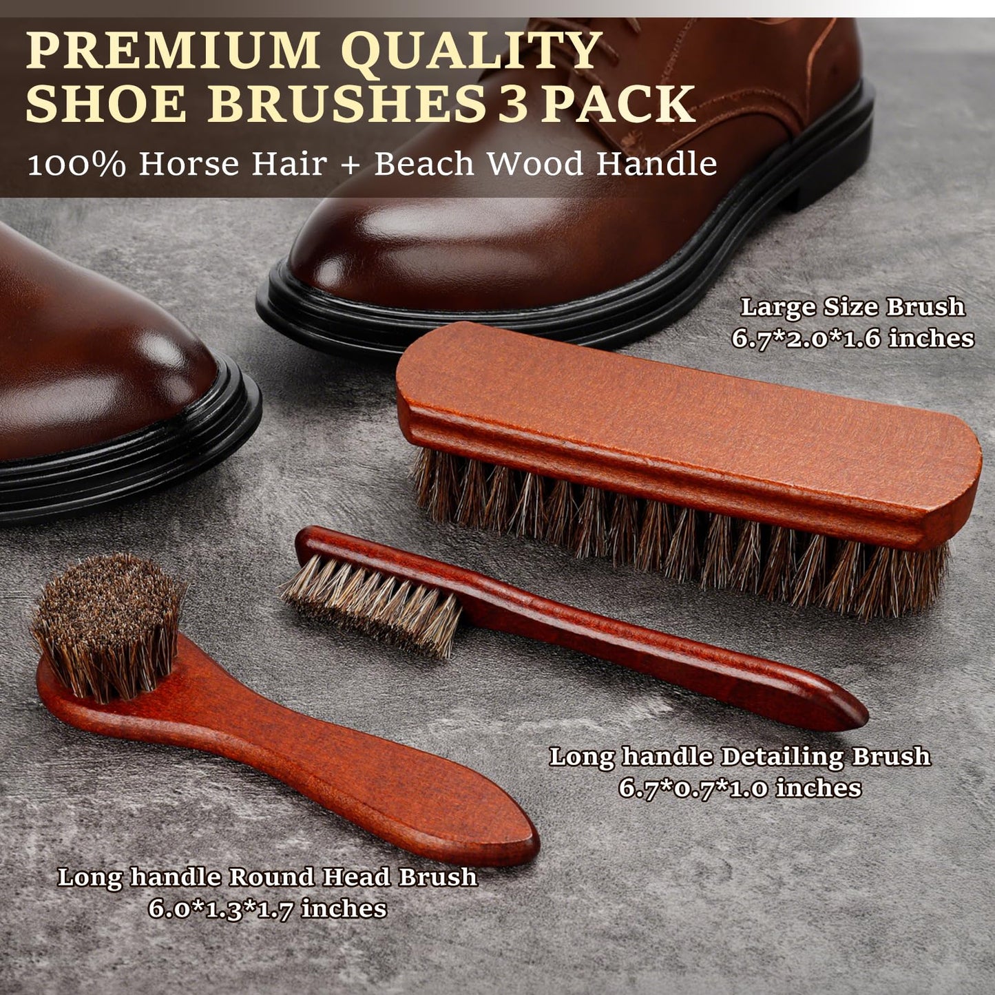 Shoe Shine Kit, Mens Gifts Ideas - 15PCS Shoe Polish Kit with Saddle Soap, Mink Oil, 3 Shoe Polishes, 3 Shoe Brushes and more, All-inclusive Leather Care Kit for Leather Shoe Boot Cleaning and Care