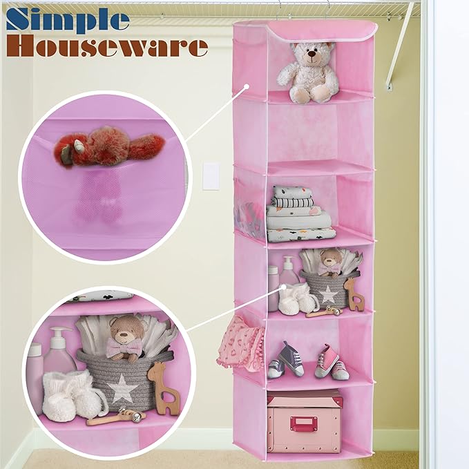 Simple Houseware 6 Shelf Hanging Closet Organizer
